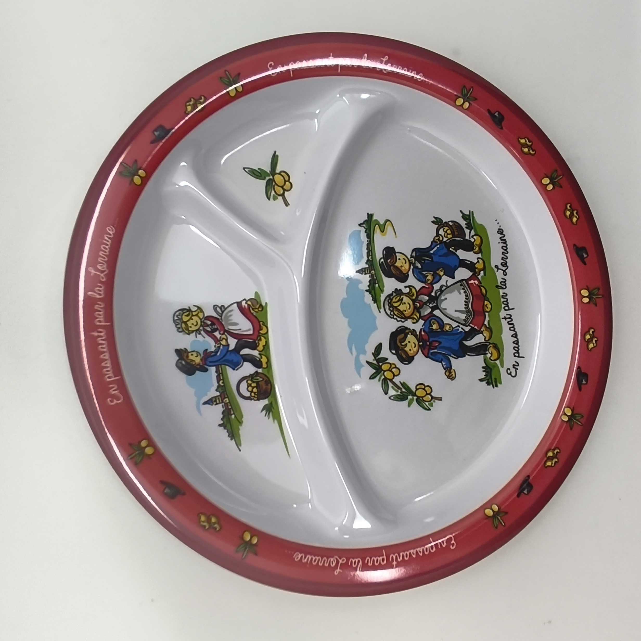Assiette compartimentée 3 ptits lorrains